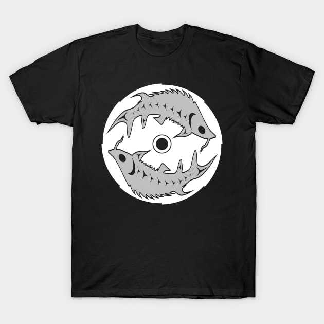 Sturgeon Whorl by Ostwelve (in white) T-Shirt by ostwelve